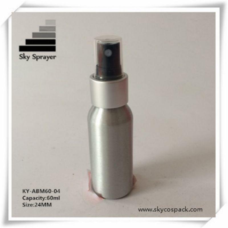 High quality  luxury cosmetic 60ml aluminum spray fine mist bottle