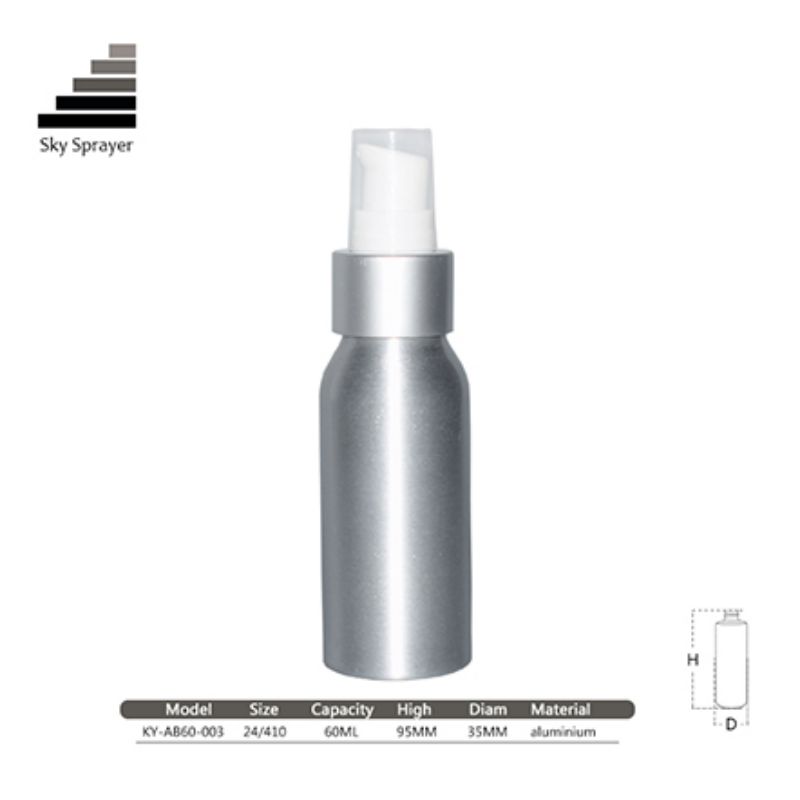 Good Reputation Exquisite 60ml Aluminum Cosmetics Package Bottle