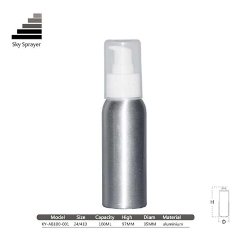 Good Reputation Exquisite 100ml Aluminum Cosmetics Package Bottle