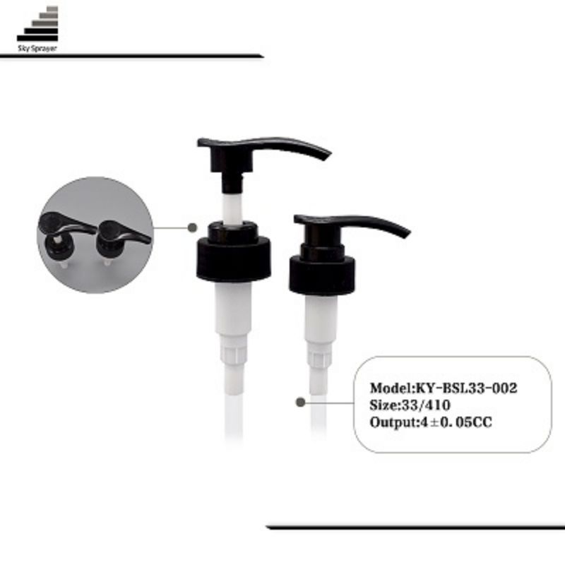 33mm black lotion pump dispenser for bottle