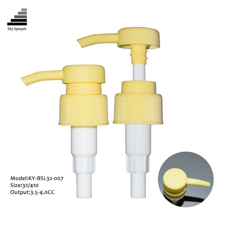 32mm lotion pump dispenser yellow