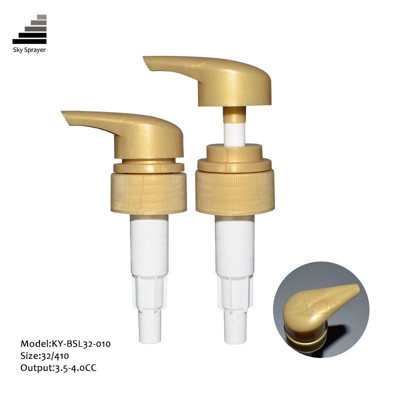 Gold color 32mm lotion pump dispenser 