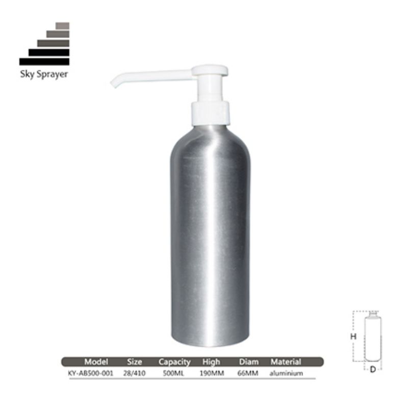 Good Reputation Exquisite 500ml Aluminum Cosmetics Package Bottle