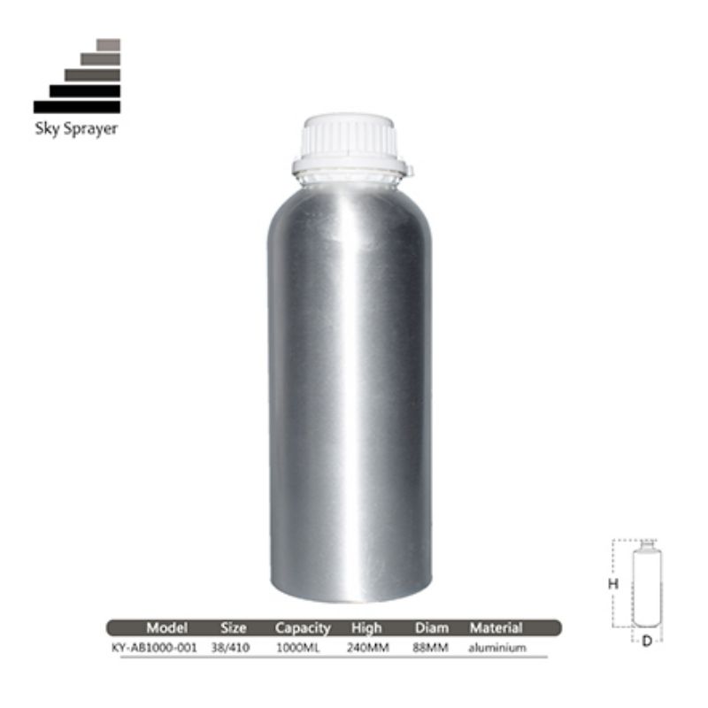 Good Reputation Exquisite 1000ml Aluminum Cosmetics Package Bottle