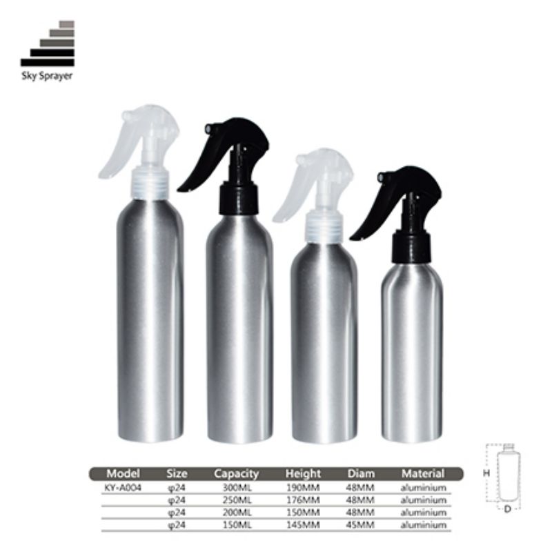 High quality  luxury cosmetic aluminum spray fine mist bottle