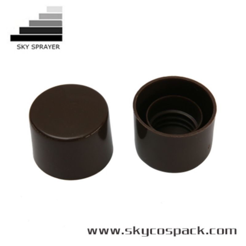 Brown Bottle Cap Screw Cap Smooth Wall Plastic Cap