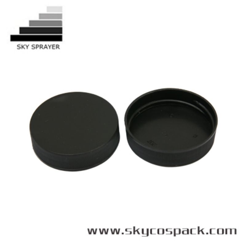 Black PP Plastic Screw Cap For Container Jar