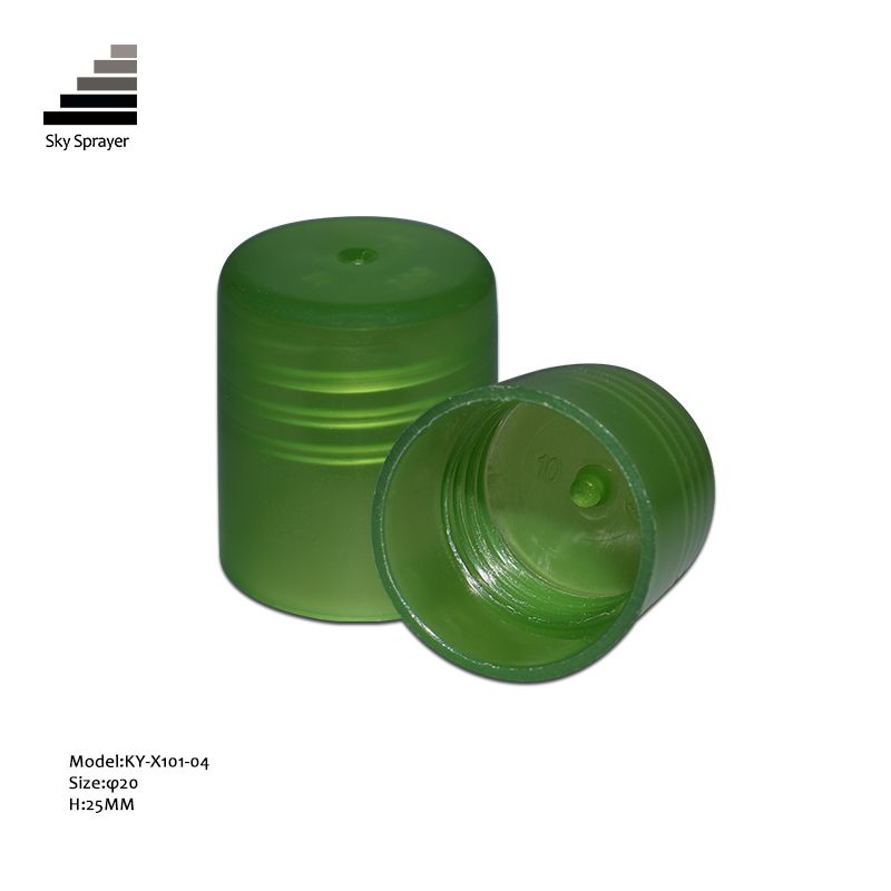 Green PP Plastic Screw Cap For PET Bottle