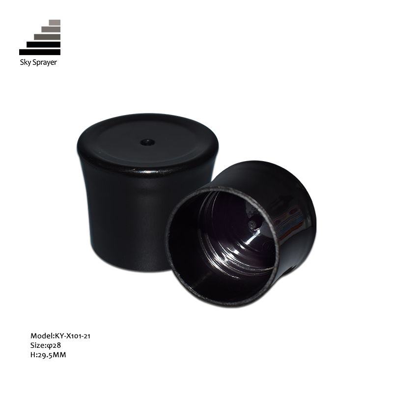 28MM Black PP Plastic Cap Screw Cap For Bottle