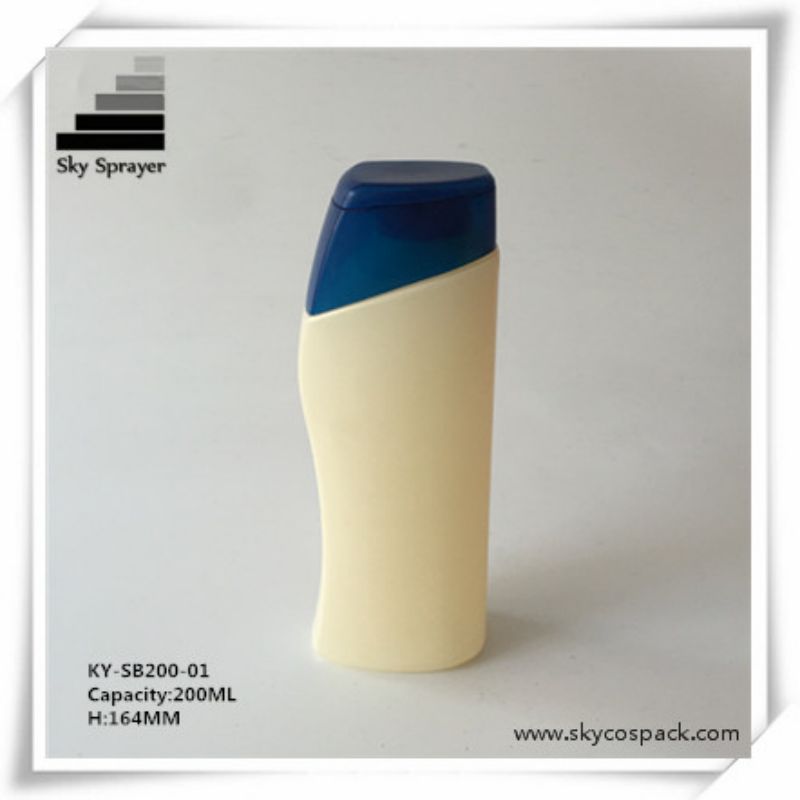 200ml recyclable transparent pet shampoo bottle cosmetic empty container