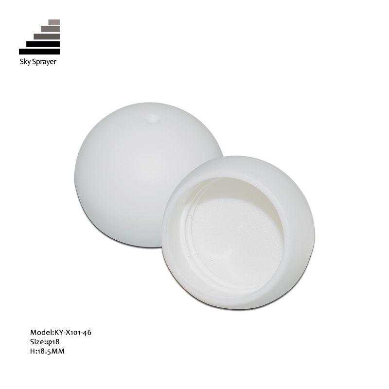 White Ball Shape Screw Cap For PET Bottle Plastic Cap