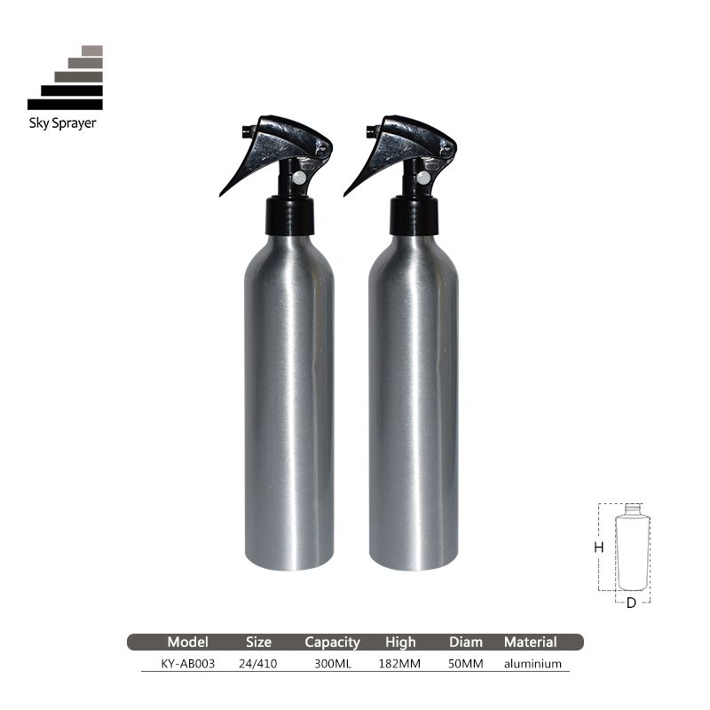 Wholesale 300ml bottle fine mist bottle aluminum sprayer pump packaging