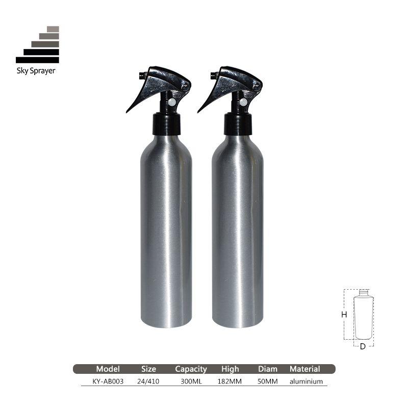 Wholesale 300ml bottle fine mist bottle aluminum sprayer pump packaging