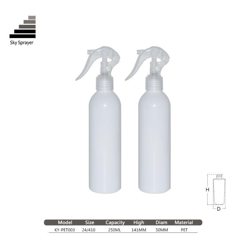 250ml Durable White PET Trigger Sprayer Bottle