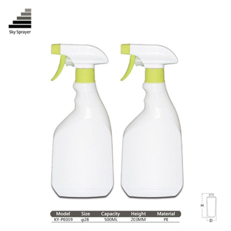 Plastic bottle 500ml Hot selling 28/410 500ml PE plastic bottle with eco-friendly trigger sprayer