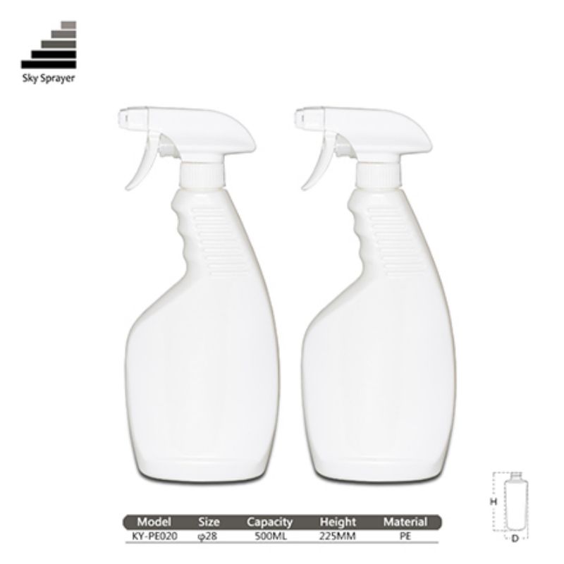 Modern design 500ml pe plastic sprayer bottle