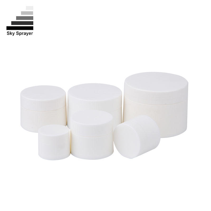 White Face Cream PP Plastic Cosmetic Jar