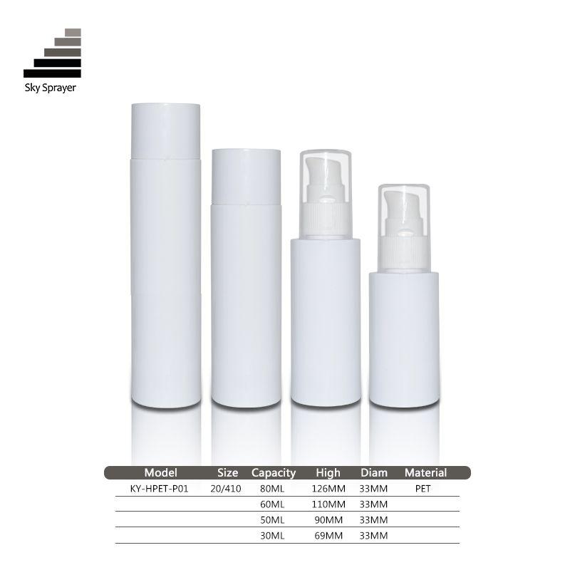 30ml 50ml 60ml 80ml  thick wall Plastic Lotion Pump Cosmetics Bottle for serum