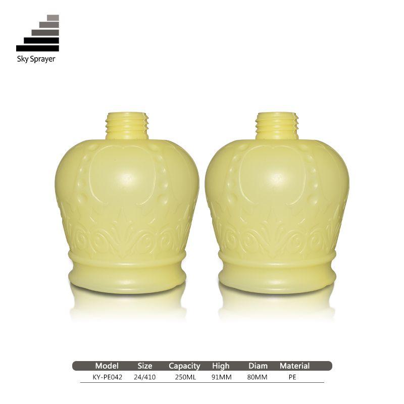 250ml PE plastic shampoo cosmetic Bottle with lotion pump Conditioner Bottle Shower Container