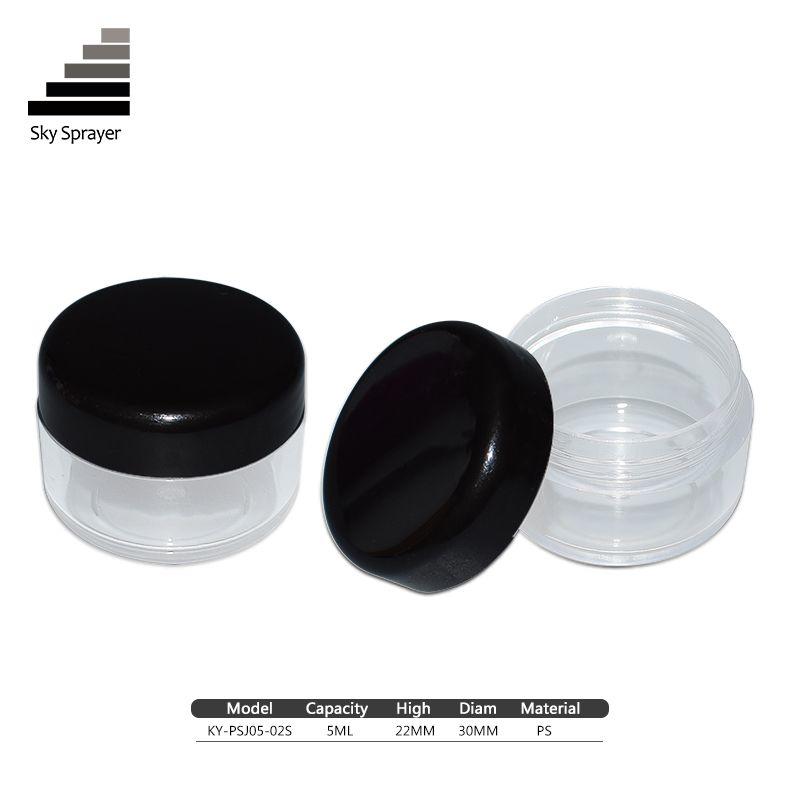 5ML Black Cream Plastic Contain Jar