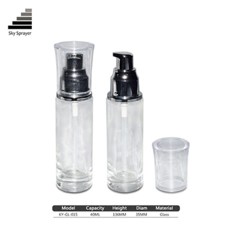 40ml Cosmetic Packaging Glass Cosmetic Lotion Pump Bottles
