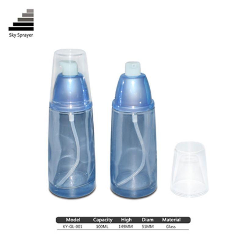 100ml Cosmetic Packaging Glass Cosmetic Lotion Pump Bottles