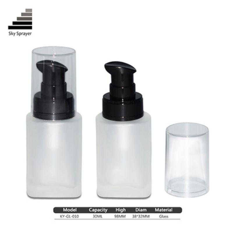 Cosmetic Packaging Glass Cosmetic Lotion Pump Bottles