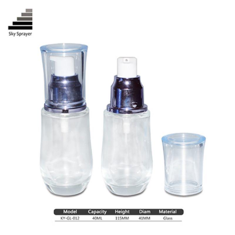 Cosmetic Packaging Glass Cosmetic Lotion Pump Bottles