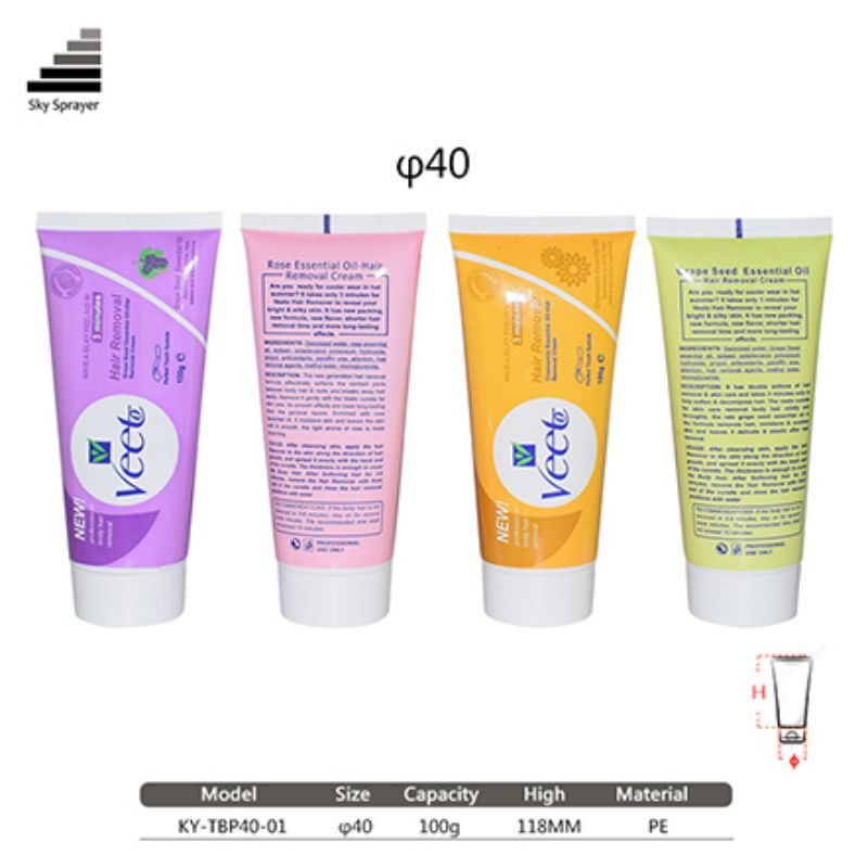 oval plastic cosmetic tube