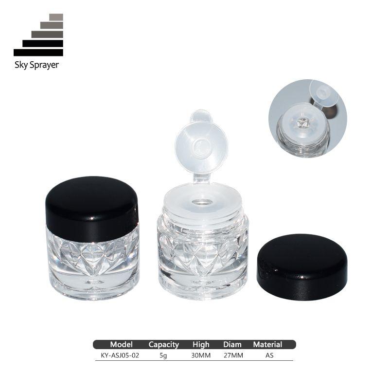 Custom Design Plastic Cosmetic Cream Clear Transparent Jar